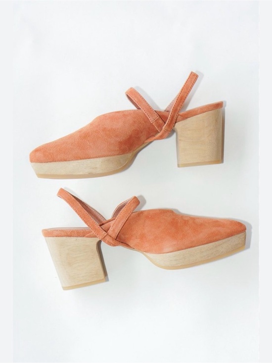 Rachel Comey Shoes - Rachel Comey Suede Level Clog-inspired Slingback Shoe in Blush Size 7.0